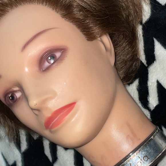 Vintage Pivot Point Viola Cosmetic Styling  Practice Head Model Brown Chilu Hair - Picture 6 of 14